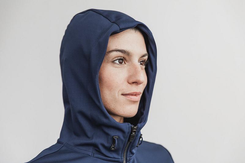 Navy Nobull WoSoftshell Women's Hoodie | CA H2192A